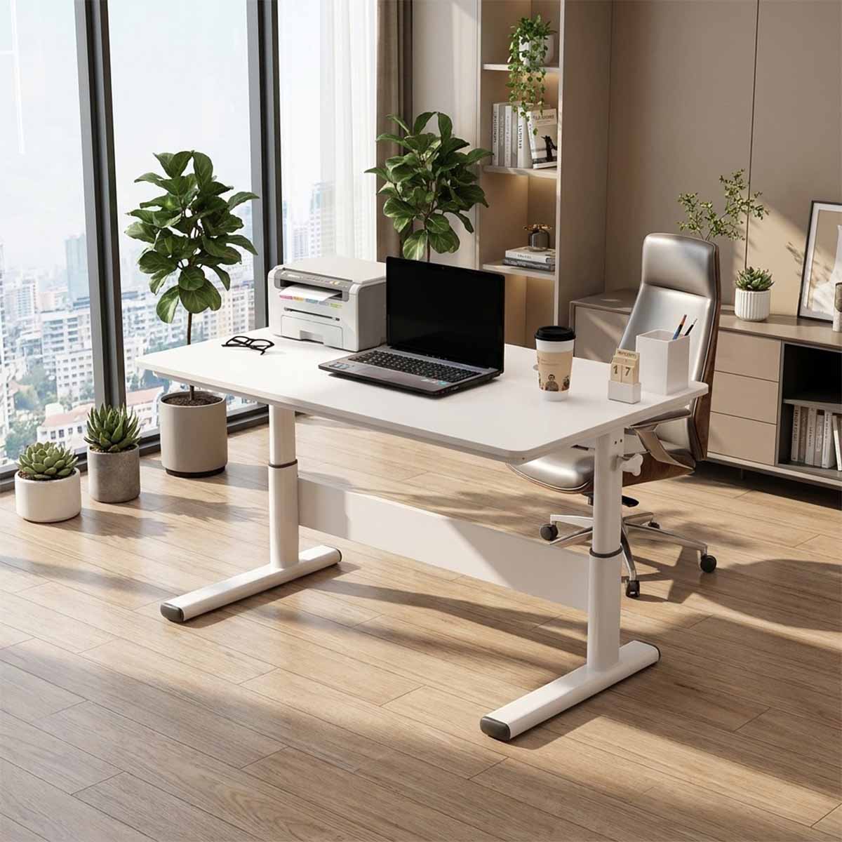adjustable office desk ergonomic office desk kaguyasuBGZ k 161 main images Hauptbild