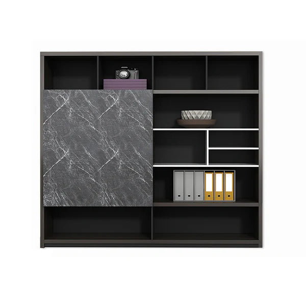 black marble modern l shaped executive desk kaguyasuLBZ 2135 main images 5