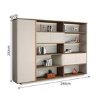 bookcase display cabinet with glass doors and lights kaguyasuMG LBG CH31 detailed images 2