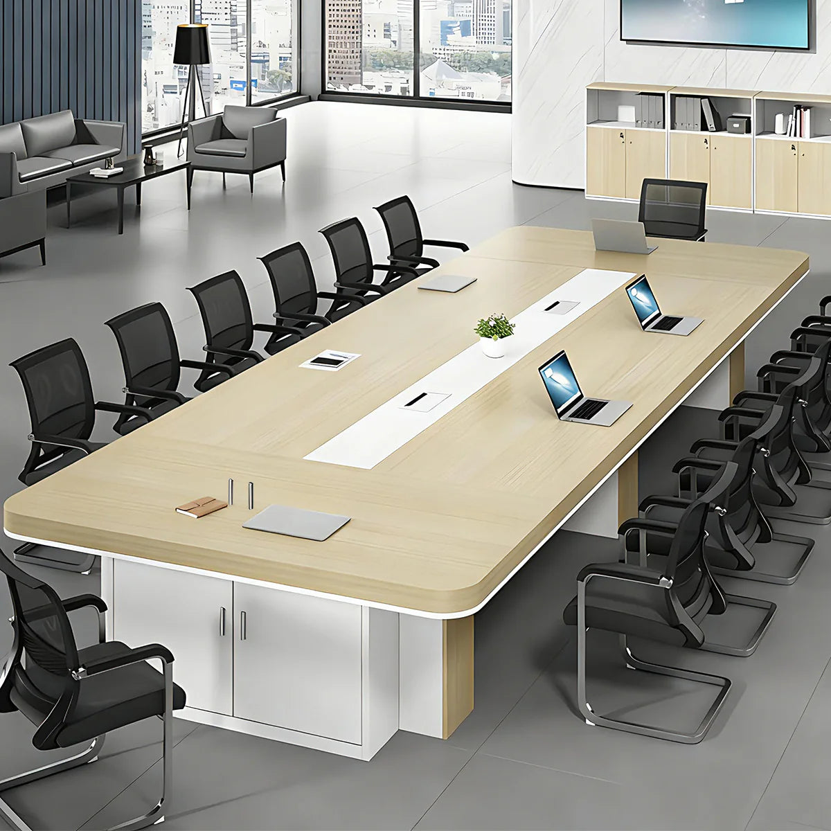 collaborative meeting table large modern office computer deskHYZ 1048 main images 2 Hauptbild