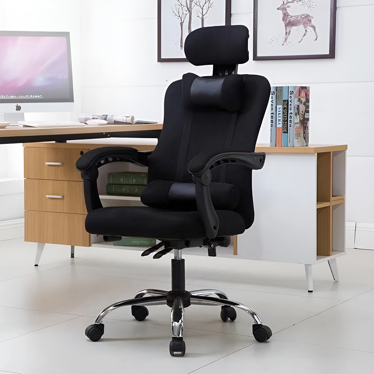 ergonomic office chair adjustable chair with footrest kaguyasuBGY K014 main images Main image