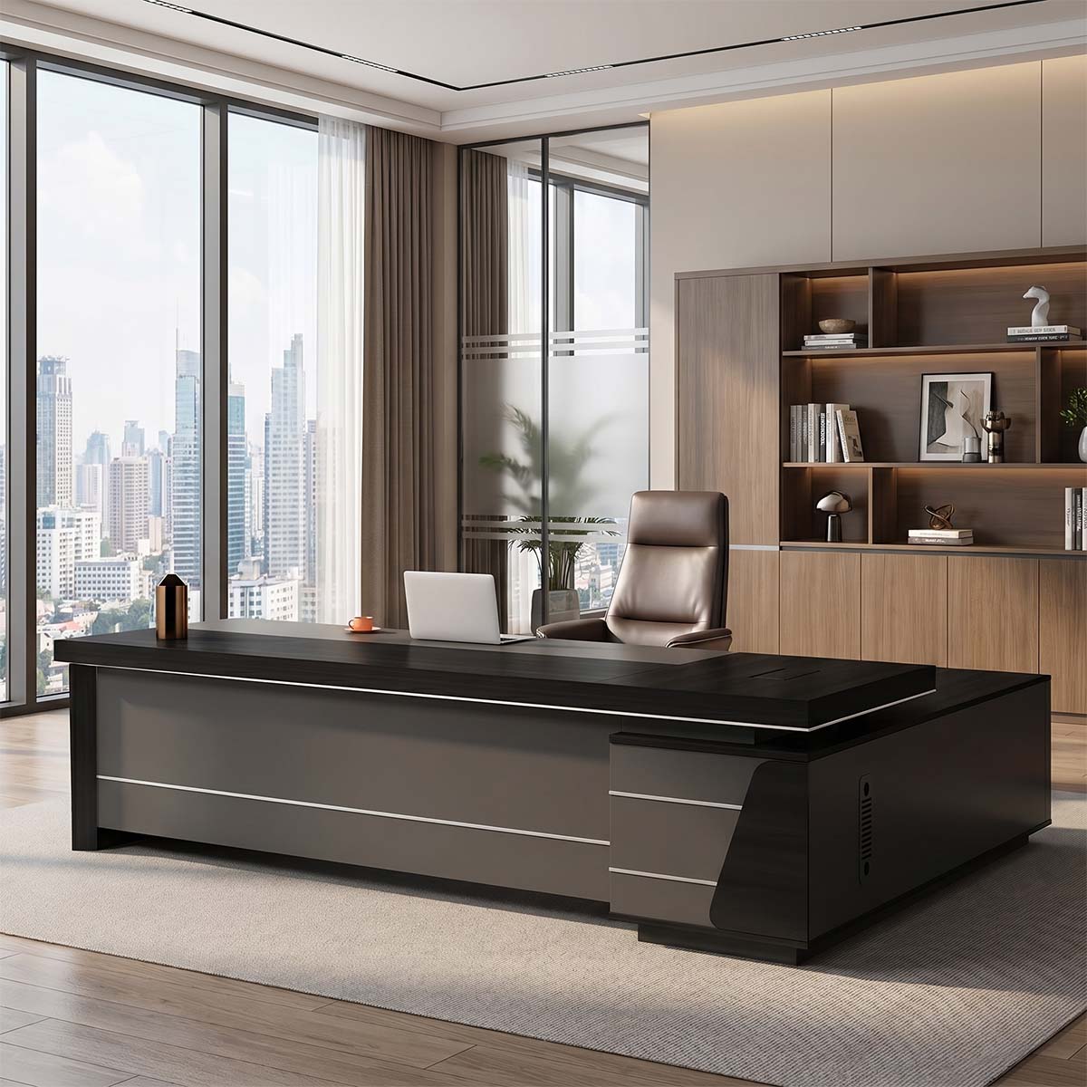 executive corner desk modern l shaped office desk kaguyasuLBZ 2070 main images 2 Hauptbild