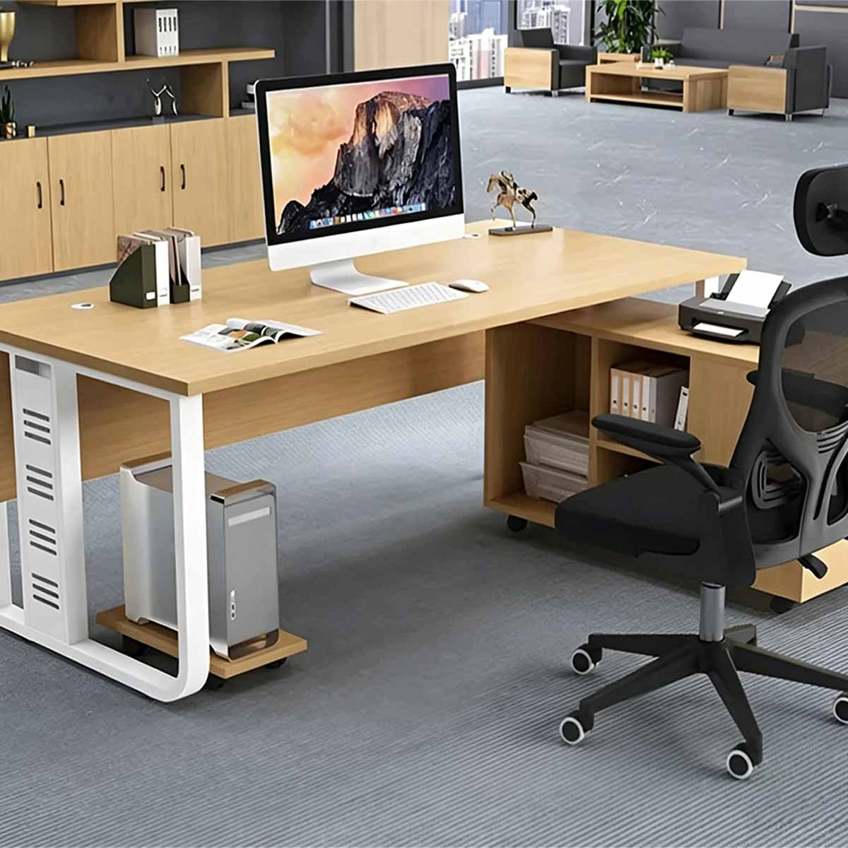 executive desk wooden desk with drawers kaguyasuLBZ K019 main images 2