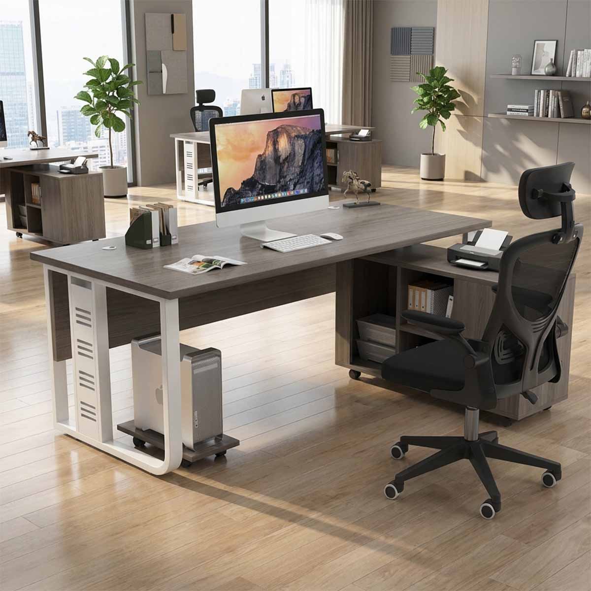 executive desk wooden desk with drawers kaguyasuLBZ K019 main images 3