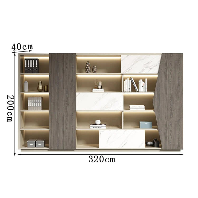 executive wooden bookcase cabinets and display cabinets kaguyasuLBG K039 main images 10