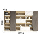 executive wooden bookcase cabinets and display cabinets kaguyasuLBG K039 main images 10