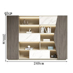 executive wooden bookcase cabinets and display cabinets kaguyasuLBG K039 main images 9