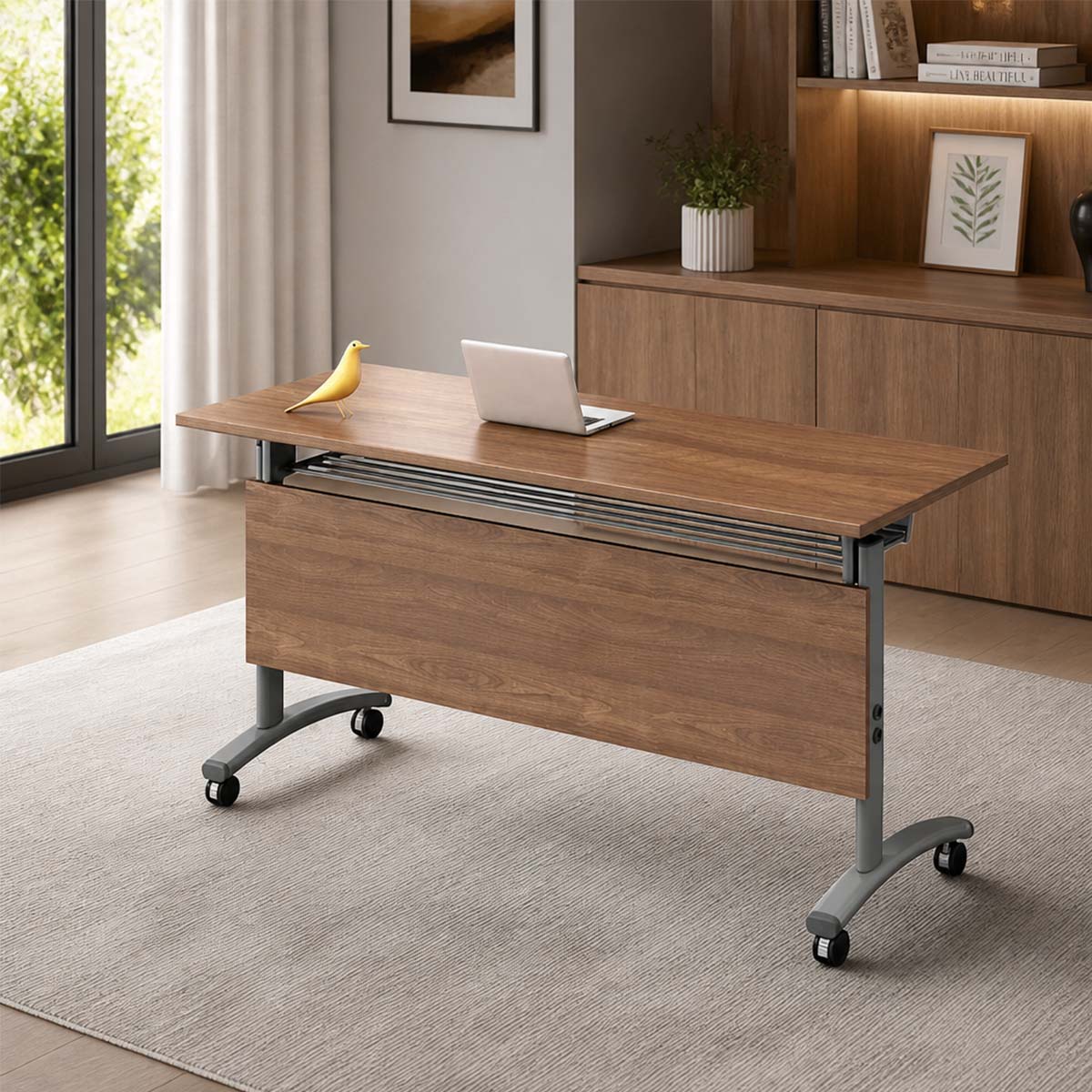folding computer desk on wheels office meeting table kaguyasuHYZ K001 main images 1