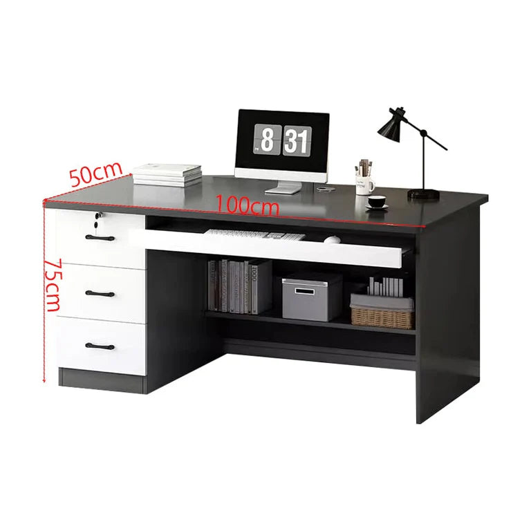 home office computer desk desk with 2 drawers kaguyasuBGZ 2022 detailed images 4