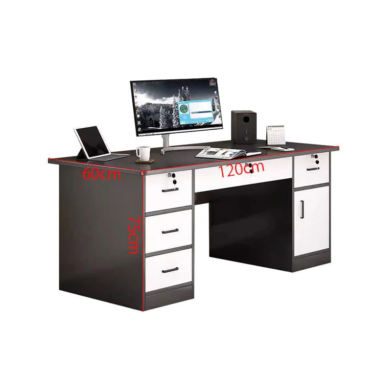 home office computer desk desk with 2 drawers kaguyasuBGZ 2022 detailed images 9