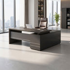 l shaped executive desk fluted wood office desk kaguyasuLBZ M080 main images 2