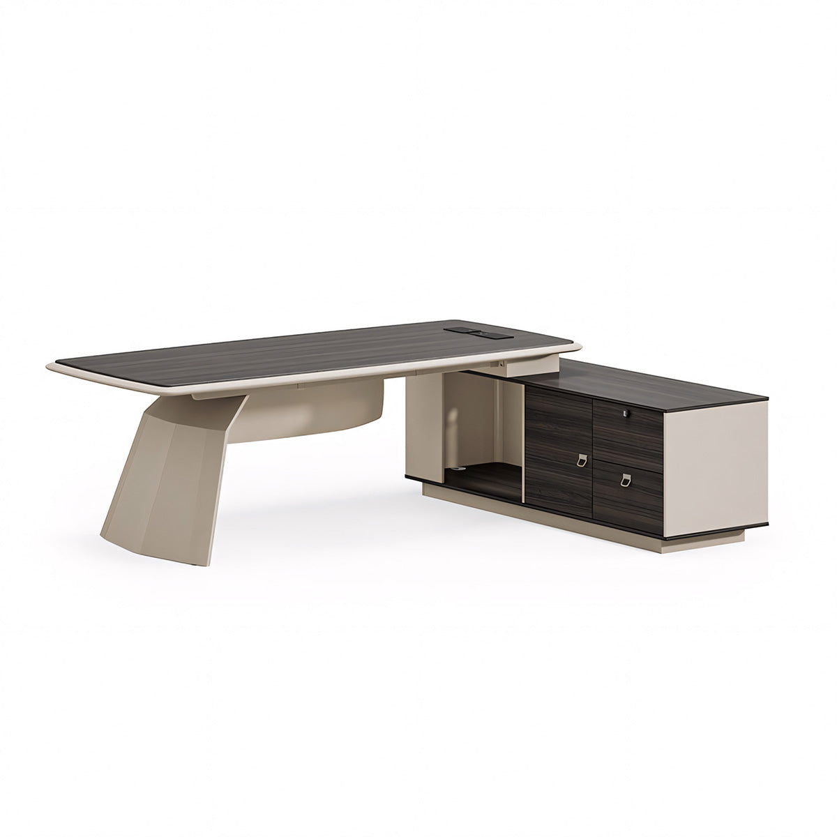 l shaped office desk two tone executive desk with storage kaguyasuLBZ 7165 main images