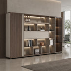 large brown bookcase cabinets and display cabinets kaguyasuLBG K005 main images 1