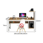 large computer desk desk with back panel kaguyasuBGZ 169 detailed images 1