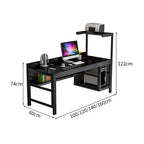 large computer desk desk with back panel kaguyasuBGZ 169 detailed images 6