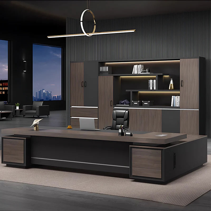 luxury desk l shaped executive desk with storage drawers kaguyasuLBZ 2147 main images 28