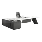 luxury executive desk high gloss l shaped desk kaguyasuLBZ 2150 main images 12