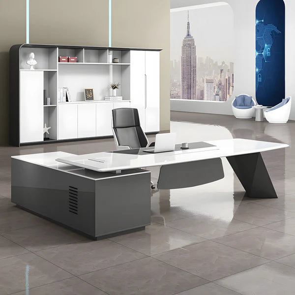 luxury executive desk high gloss l shaped desk kaguyasuLBZ 2150 main images 18