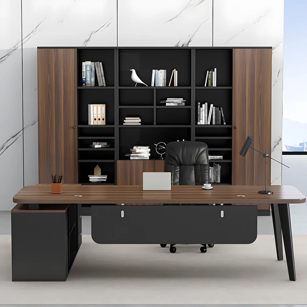 luxury executive office desk l shaped office desk kaguyasuLBZ 1078 main images 35