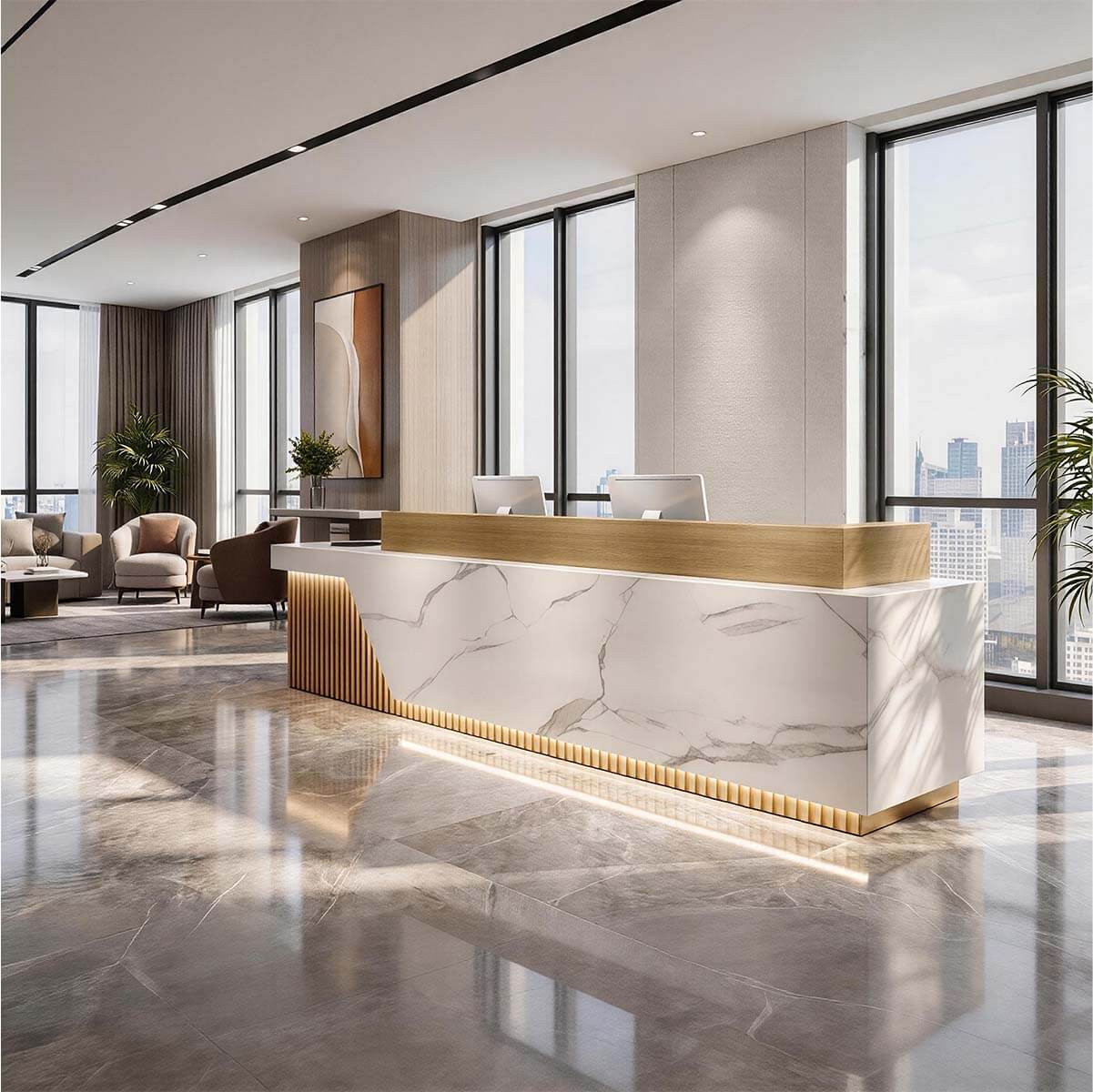 modern office reception desk color blocked reception desk kaguyasuJDT 1094 main images 1 07d87784 8612 4699 ba63 8cba3bc41f2e
