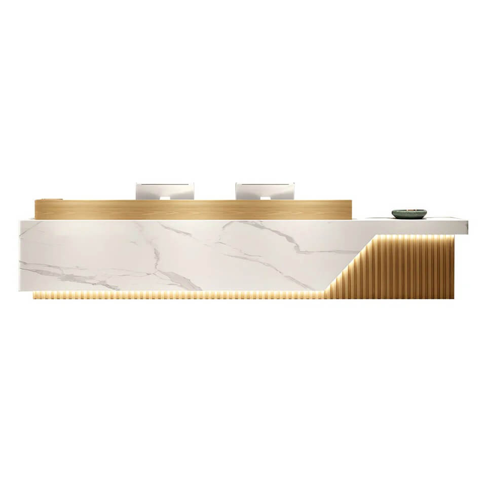 Moderner Büroempfangstisch | Empfangstisch in Color-Block-Optik | Kaguyasu Zweitbild