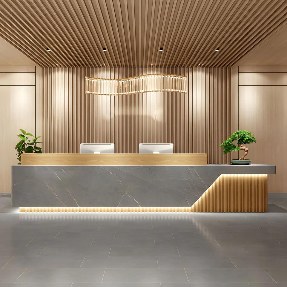 modern office reception desk color blocked reception desk kaguyasuJDT 1094 main images 7
