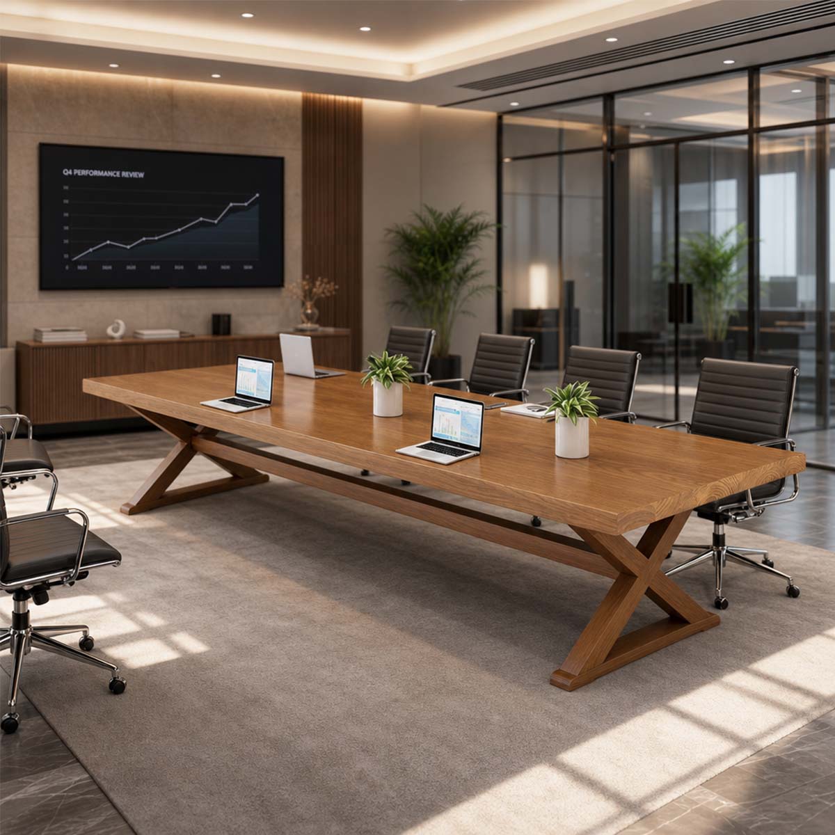 natural wood office table large heavy duty computer deskHYZ 103 main images 3 Main image