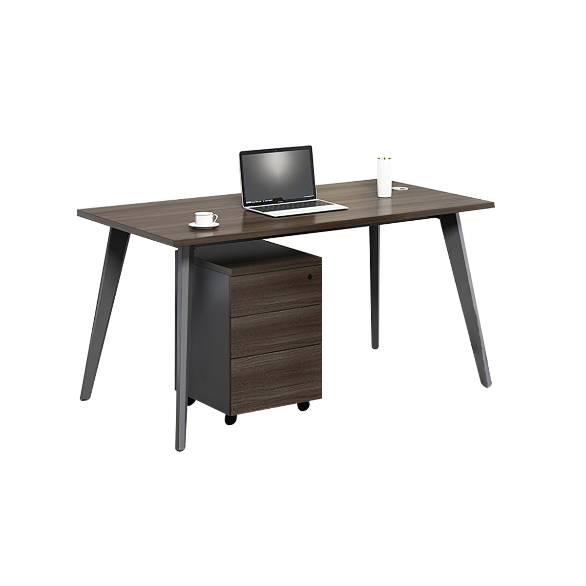 office workstation brown computer desk kaguyasuBGZ 2014 main images 1