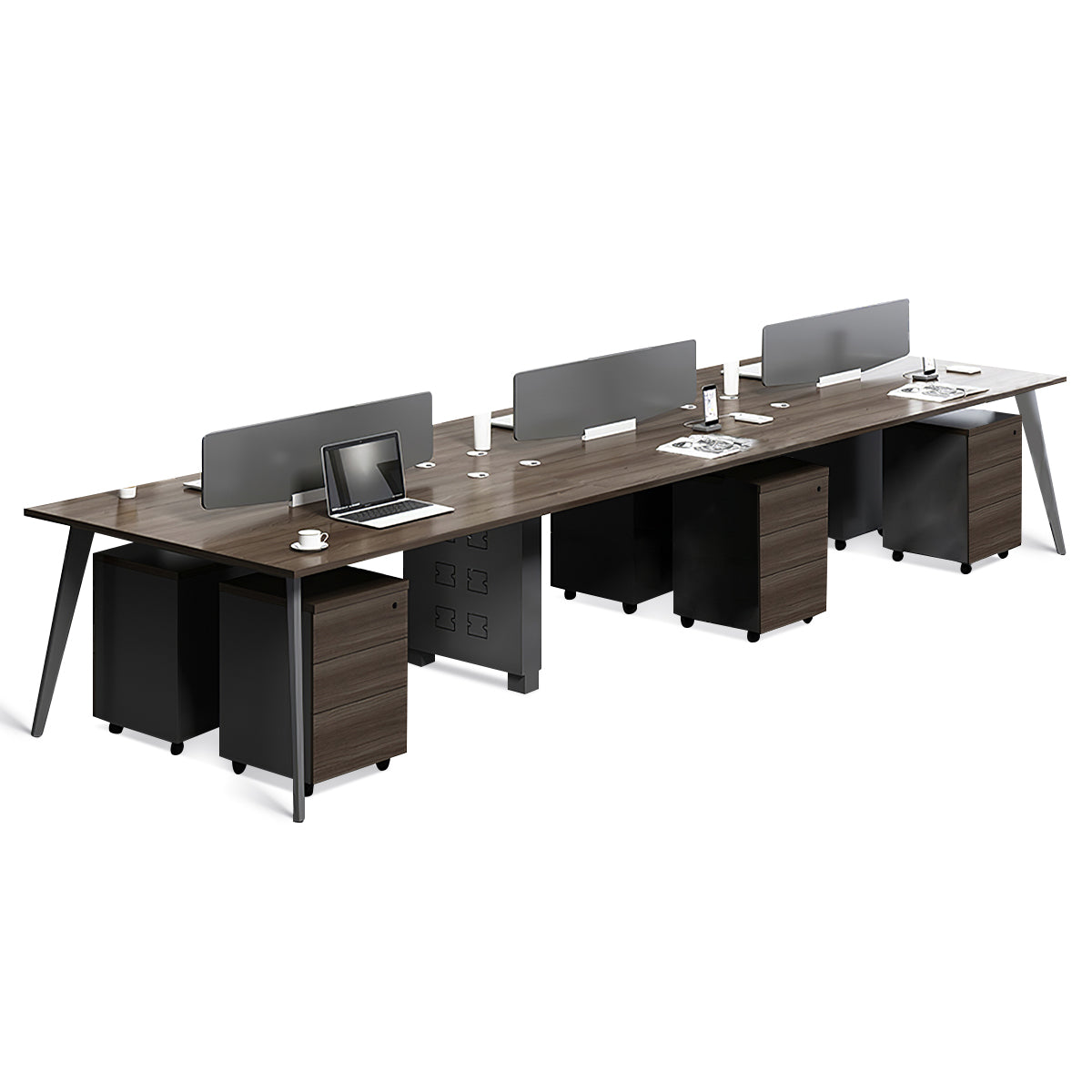office workstation brown computer desk kaguyasuBGZ 2014 main images 8