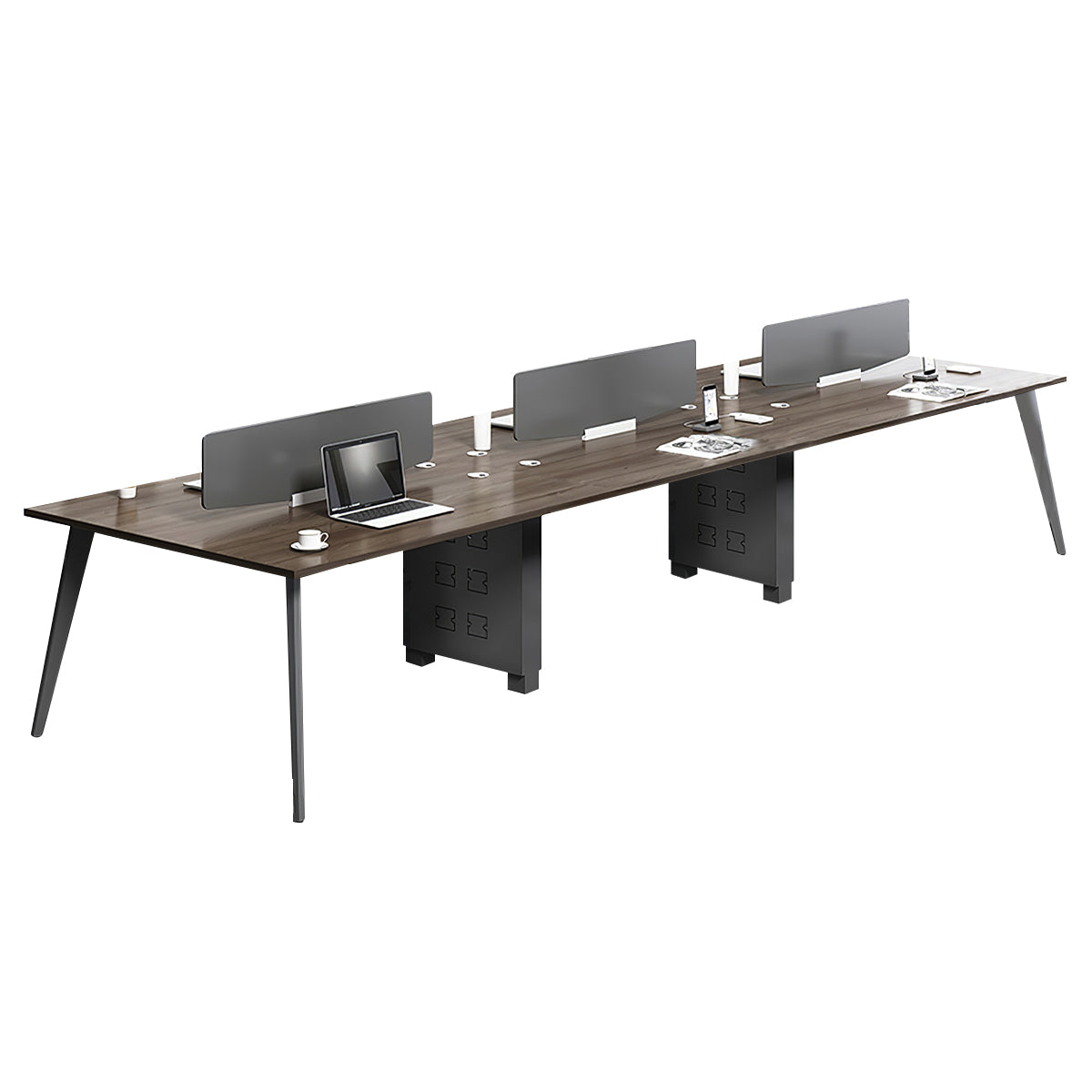 office workstation brown computer desk kaguyasuBGZ 2014 main images 9