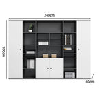premium executive bookcase oak display cabinet design kaguyasuCWG S056 detailed images 3