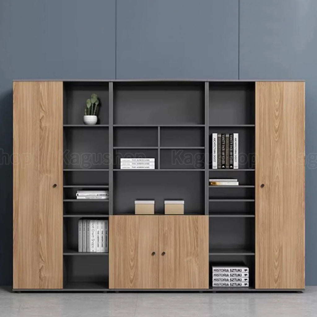 premium executive bookcase oak display cabinet design kaguyasuCWG S056 main images 1