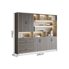 premium white bookcase cabinets and display cabinets kaguyasuCWG K098 detailed images 3