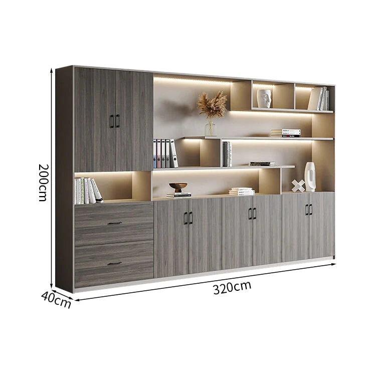 premium white bookcase cabinets and display cabinets kaguyasuCWG K098 detailed images 5