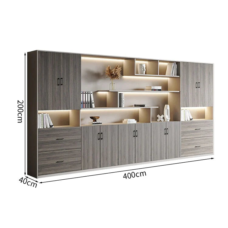 premium white bookcase cabinets and display cabinets kaguyasuCWG K098 detailed images 7