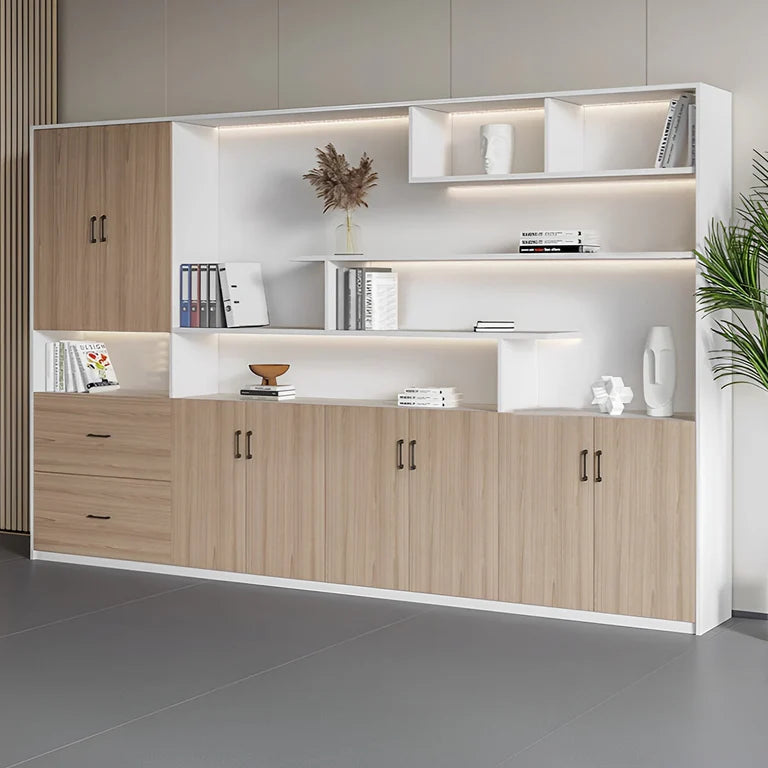 premium white bookcase cabinets and display cabinets kaguyasuCWG K098 main images 1