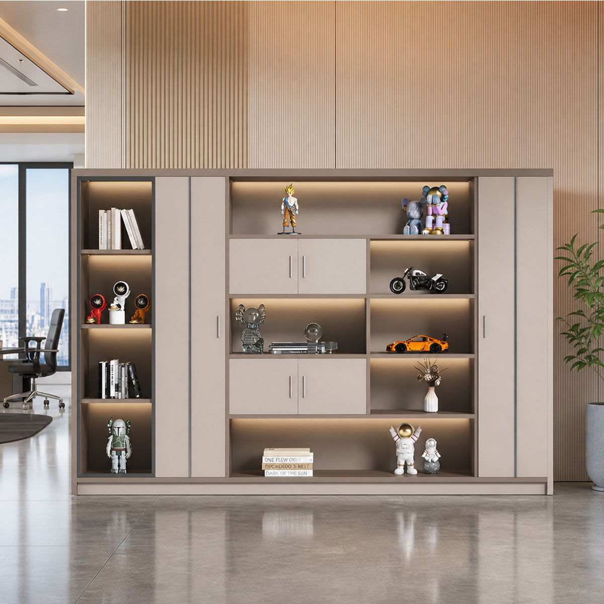 robust shelf shelving large capacity wood bookcase kaguyasuCWG K054 main images 1 Hauptbild