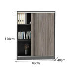 sleek grey bookcase eco friendly shelves with wood kaguyasuCWG m 034 detailed images 2