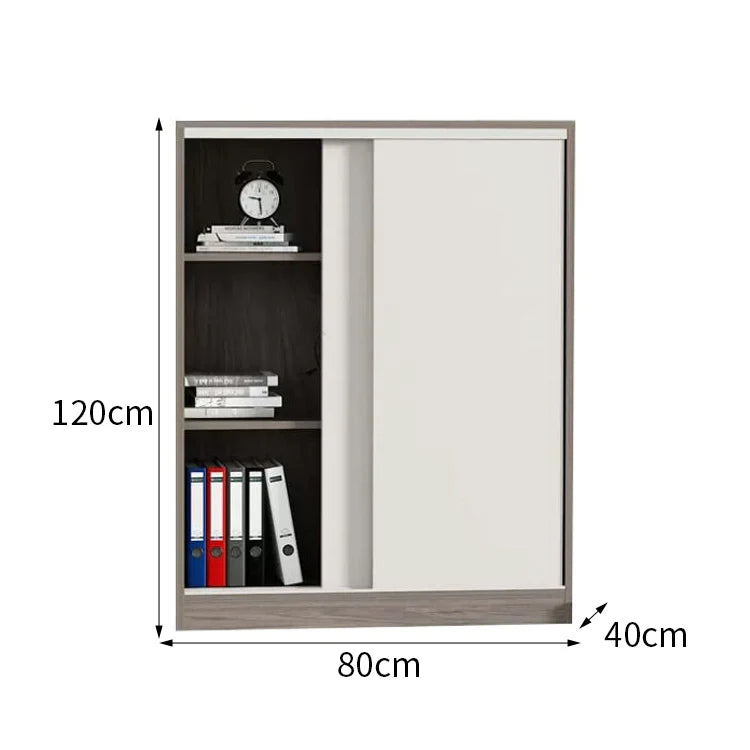 sleek grey bookcase eco friendly shelves with wood kaguyasuCWG m 034 detailed images 3