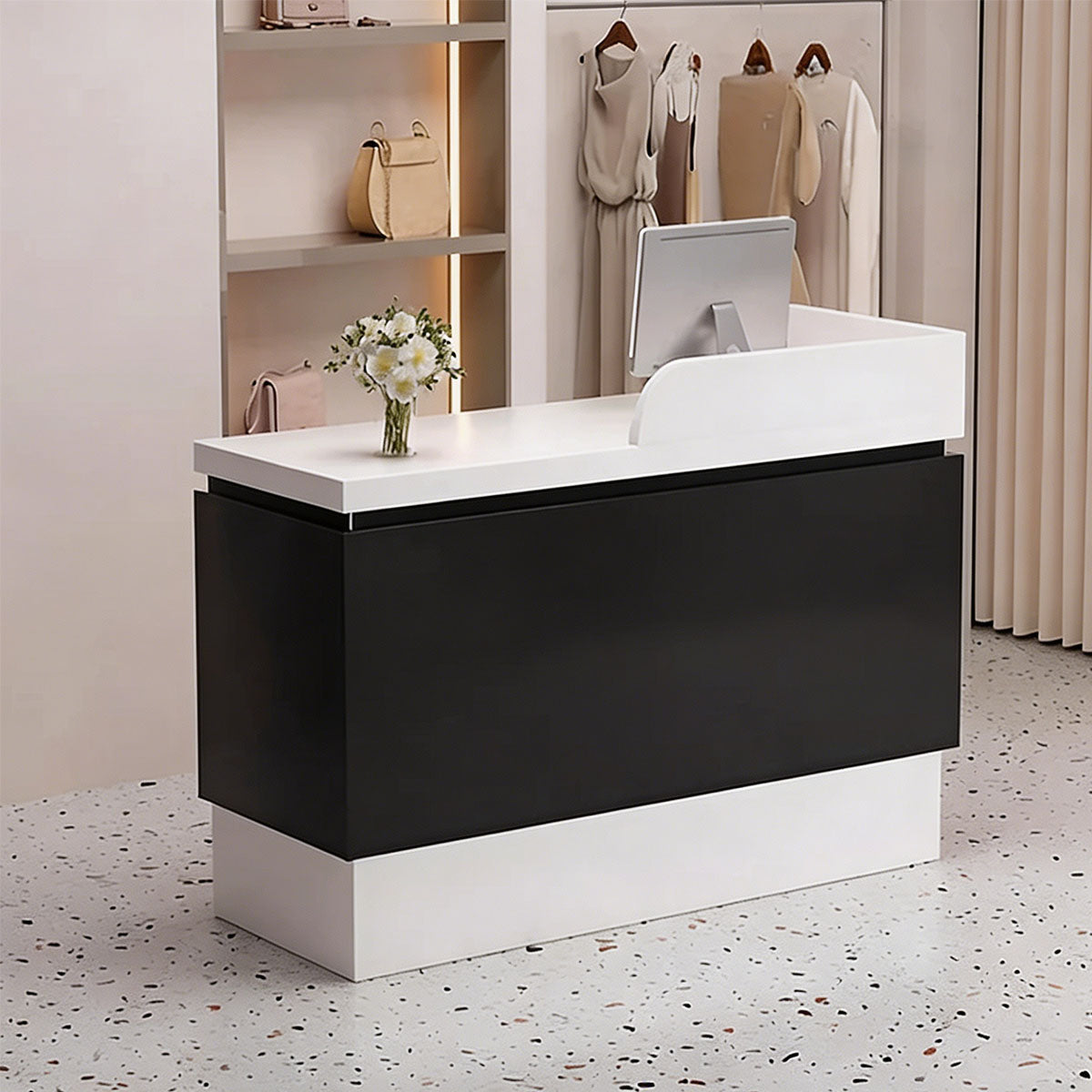 small beauty salon reception desk with storage kaguyasuJDT M118 main images 2