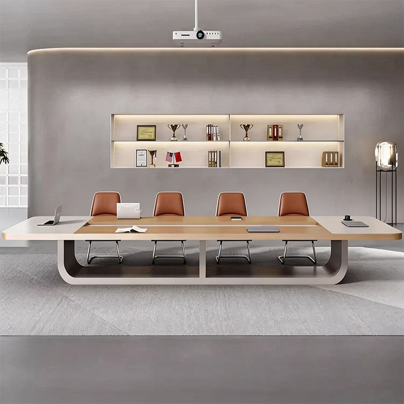 solid wood office table large meeting conference desk kaguyasuHYZ 083 main images 3
