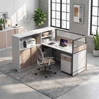 white desk with drawers white l shaped desk kaguyasuBGZ M002 main images 2