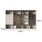 white wood desk l shaped executive desk kaguyasuLBZ 056 detailed images 11