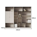 white wood desk l shaped executive desk kaguyasuLBZ 056 detailed images 14