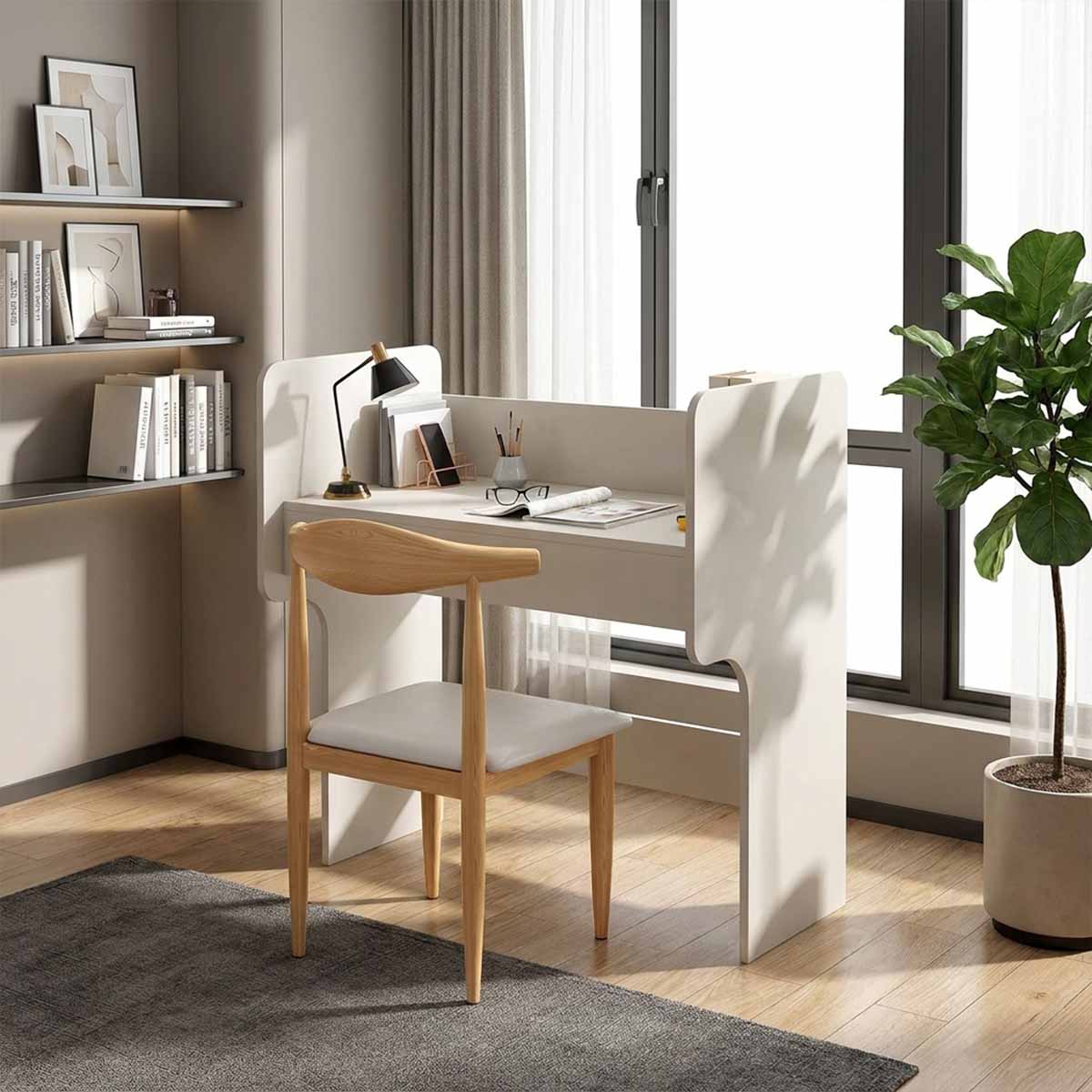 workstation tables simple wood desk kaguyasuBGZ T141 main images 3 Hauptbild